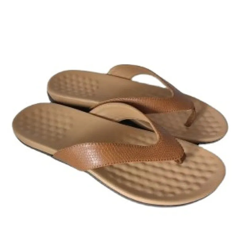 Damen Zehensandalen ⎜ Bequeme Sommerschuhe mit Breitem Riemen und Gepolsterter Sohle für Alltag & Strand