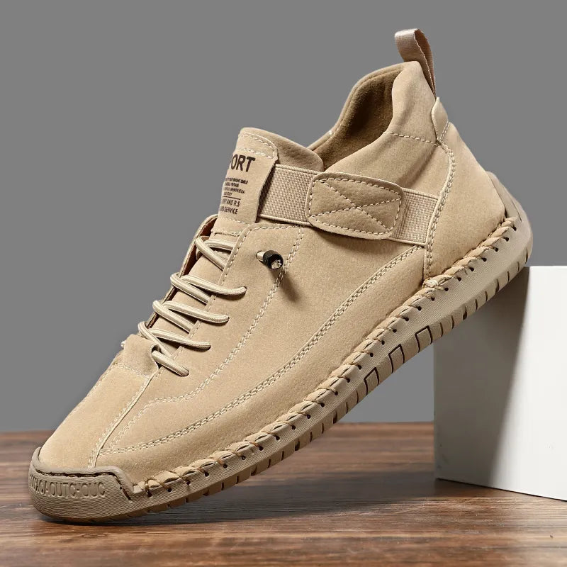 Sportliche Sneaker für Damen ⎜ Bequeme High-Top Schuhe mit Velcro-Verschluss und genähtem Design