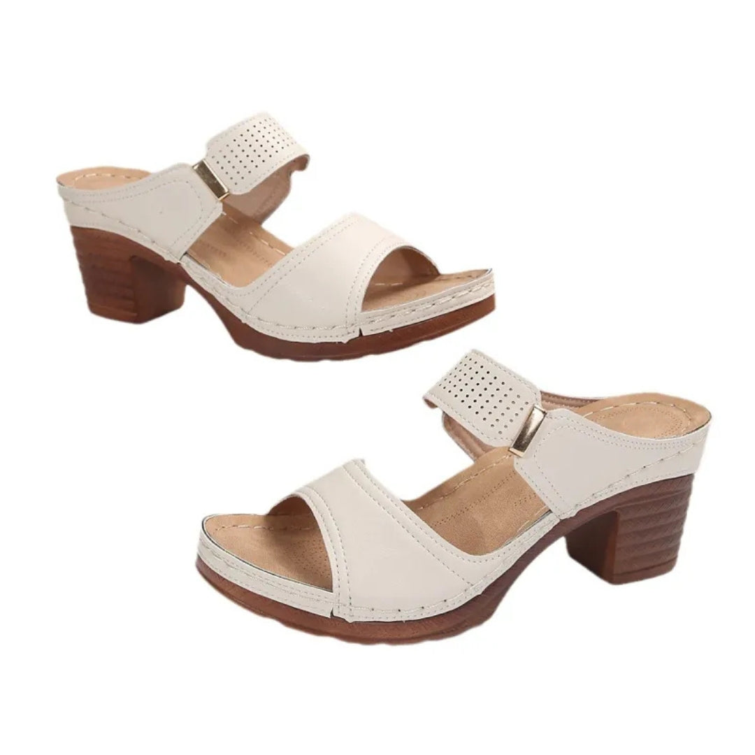High-Heel-Sandalen für Damen ⎜ Bequeme Freizeitschuhe mit Dicker Sohle und Rutschfestem Blockabsatz für Den Sommer