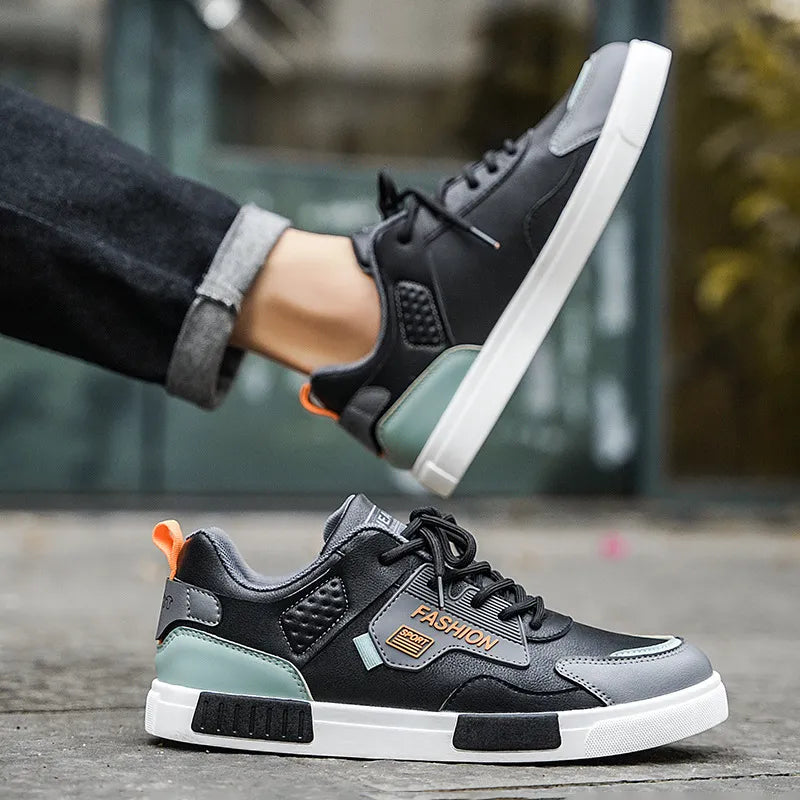 Herren Sneakers ⎜Bequeme Freizeitschuhe aus Leder mit speziellem Design für Sport und Alltag