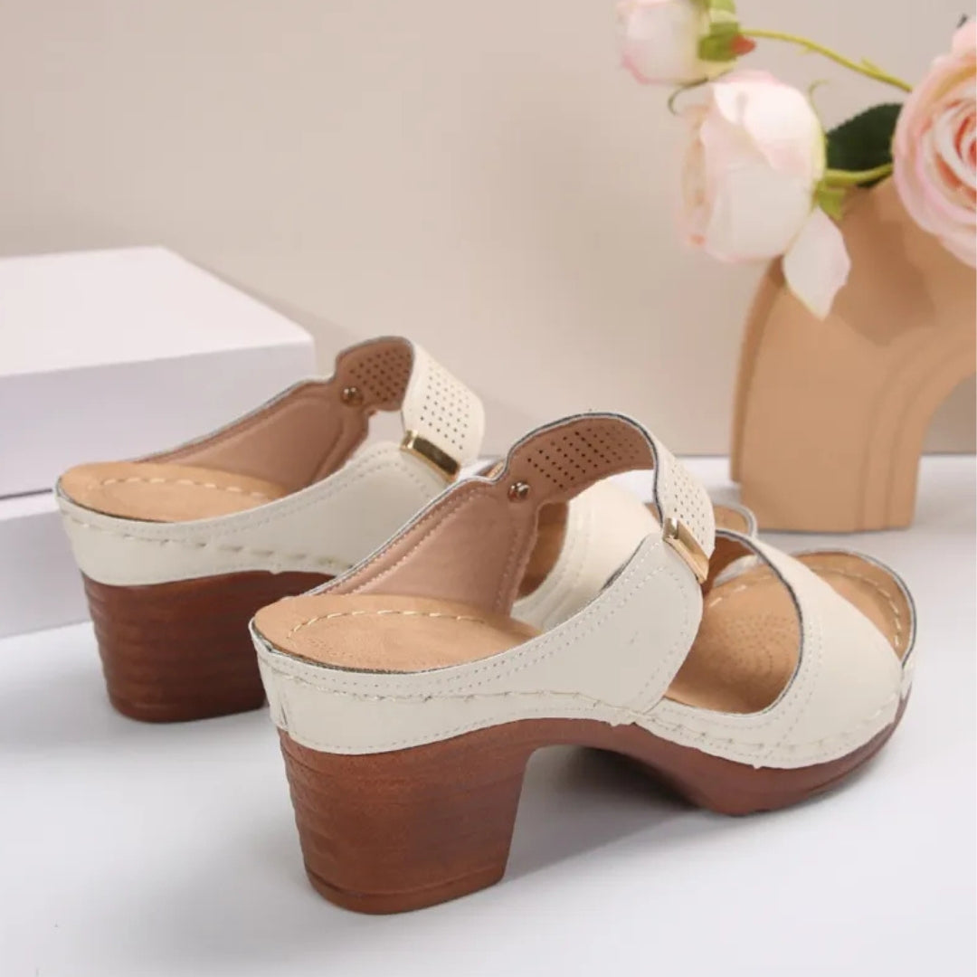 High-Heel-Sandalen für Damen ⎜ Bequeme Freizeitschuhe mit Dicker Sohle und Rutschfestem Blockabsatz für Den Sommer
