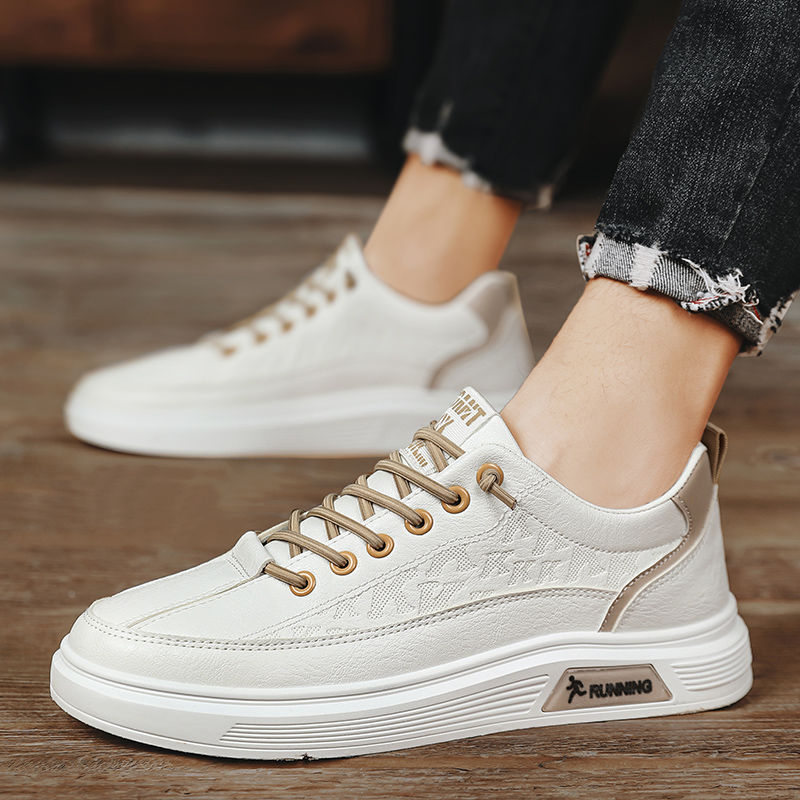 Herren Sneakers ⎜ Modische Freizeitschuhe aus Leder mit komfortabler Sohle für den Alltag