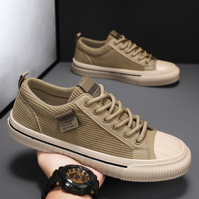 Herren Sneakers ⎜ Bequeme Low-Top Schuhe aus Cord für lässigen Freizeitlook