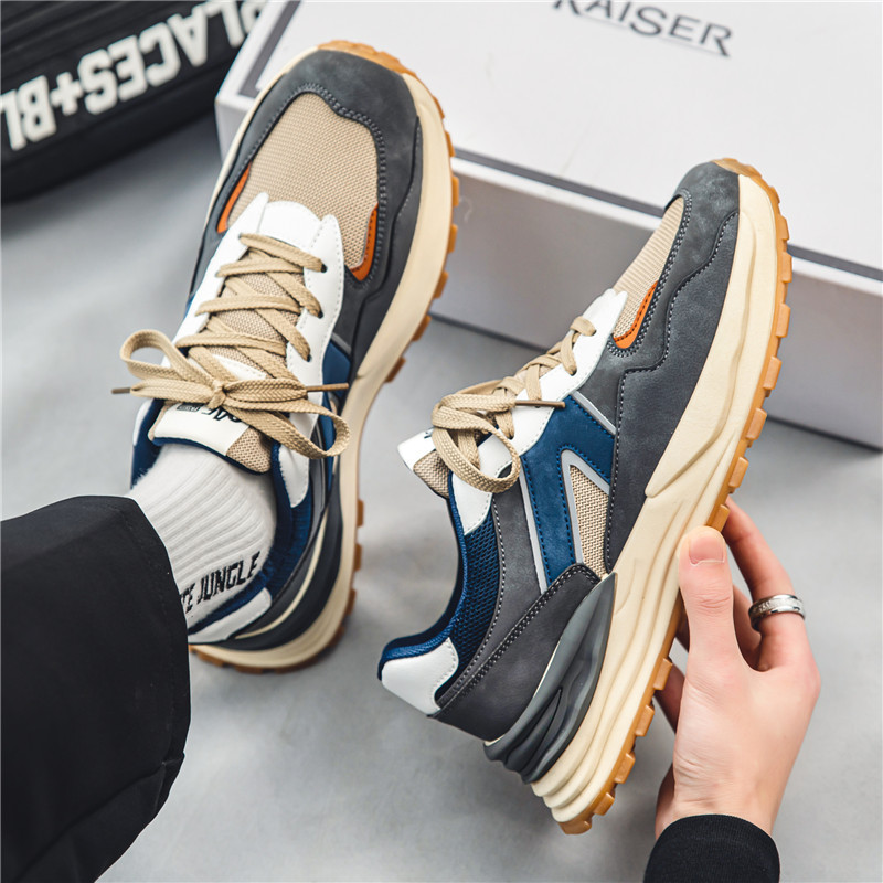 Herren Sneakers ⎜ Atmungsaktive Mesh-Schuhe mit Plattform und Erhöhter Sohle für den Herbst