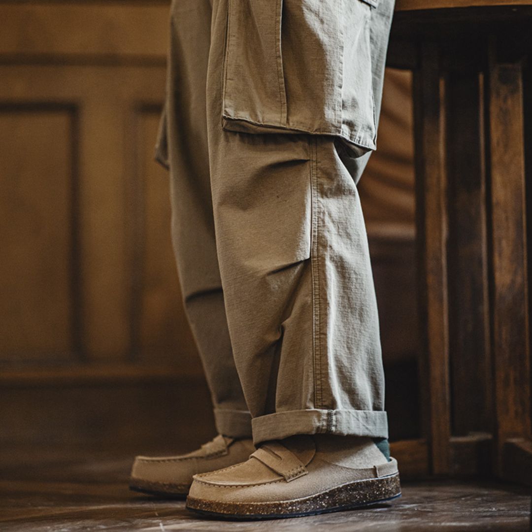 Herren Hausschuhe für den Alltag ⎜ Bequeme Slipper mit Dickem Korksohlen-Design und Modernem Look