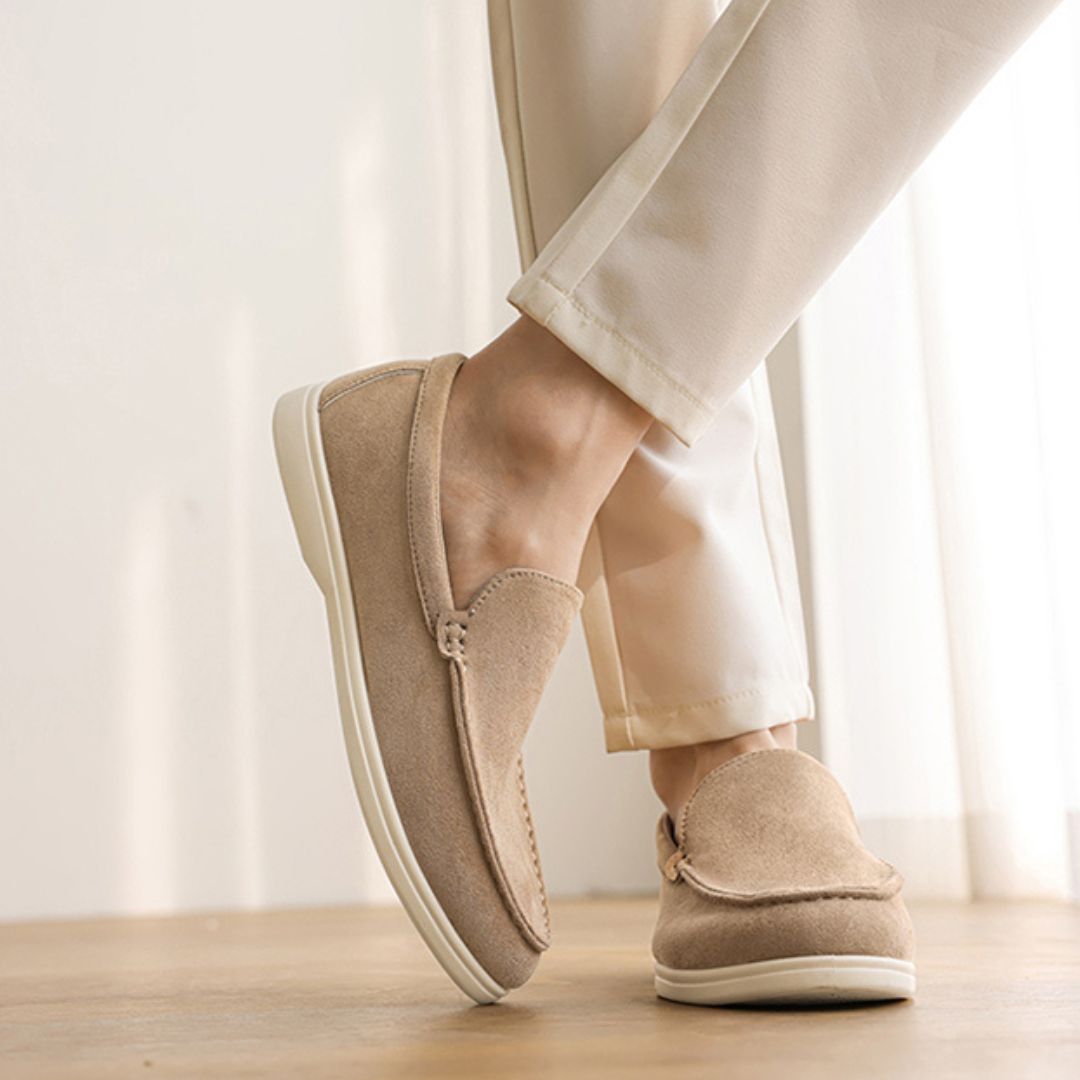 Herren Slip-On Mokassins ⎜ Leichte Wildleder-Schuhe für den Sommer und Freizeit