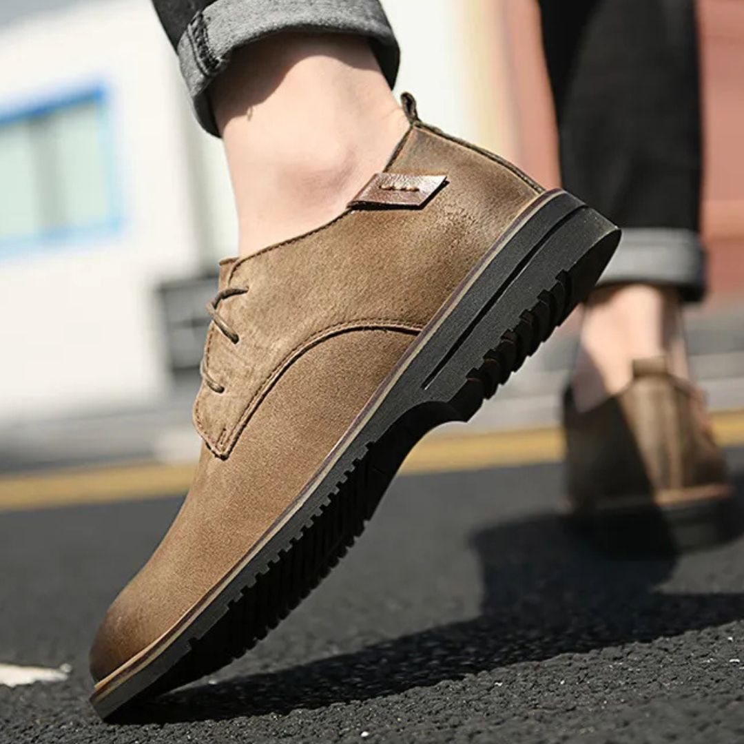 Herren Schnürschuhe ⎜ Bequeme Leder-Schuhe im Casual-Stil für Frühling und Alltag