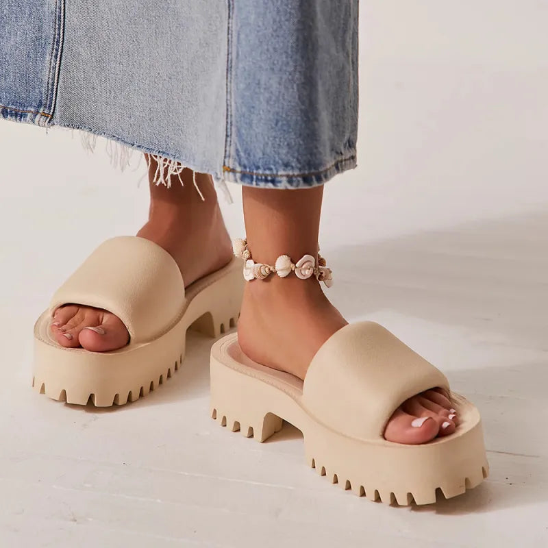 Plattform-Slipper für Damen ⎜ Bequeme High Heels mit EVA-Sohle für stilvollen Komfort