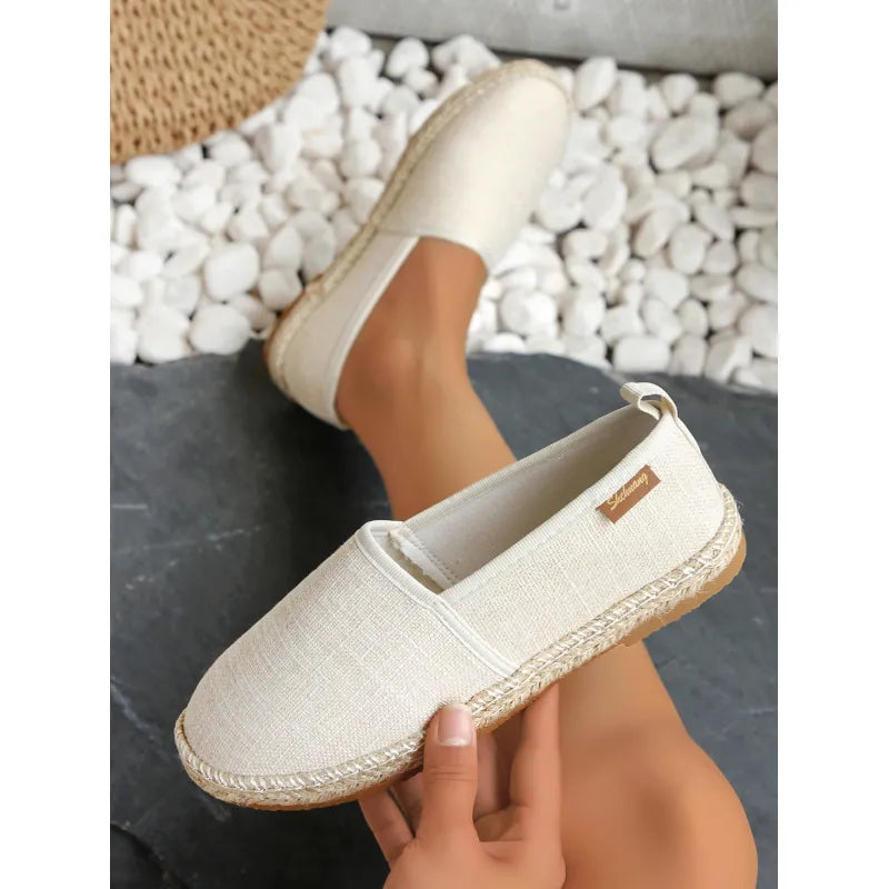 Espadrilles für Damen ⎜ Bequeme Slip-On Schuhe mit Jute-Sohle und klassischem Denim-Design