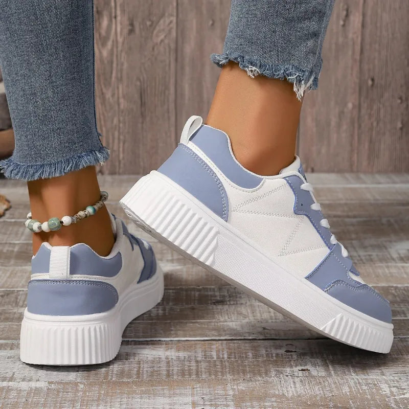 Sportliche Sneakers für Damen ⎜ Leichte Schuhe mit dicker Sohle für Komfort und Style