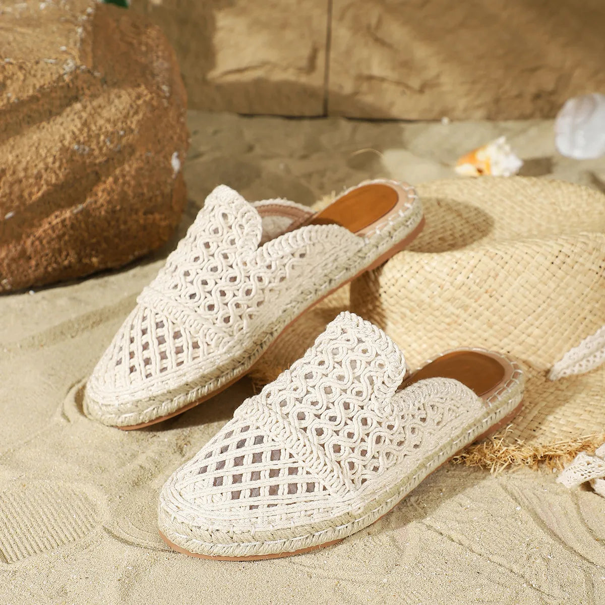 Damen Halbschlupfschuhe mit Geschlossener Kappe ⎜ Luftiges Design und Bequeme Passform für Sommer und Freizeit