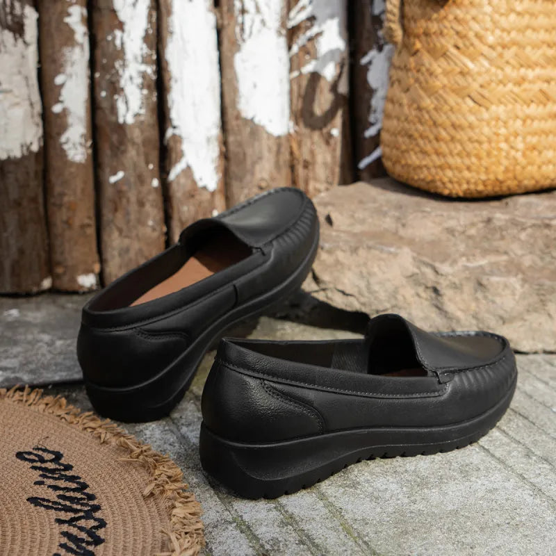 Plattform-Loafer für Damen ⎜ Bequeme Slip-On Schuhe mit Erhöhter Sohle für Komfort und Stil