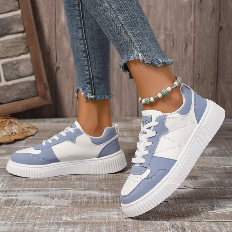 Sportliche Sneakers für Damen ⎜ Leichte Schuhe mit dicker Sohle für Komfort und Style
