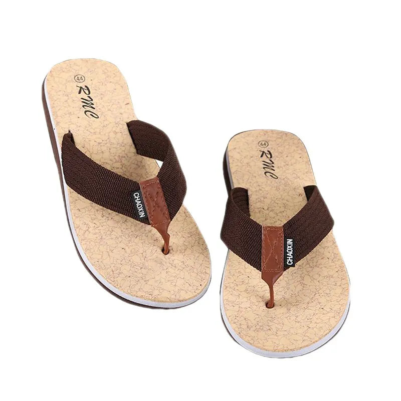 Herren Zehentrenner für den Sommer ⎜ Modische und rutschfeste Sandalen aus Kork für den Alltag