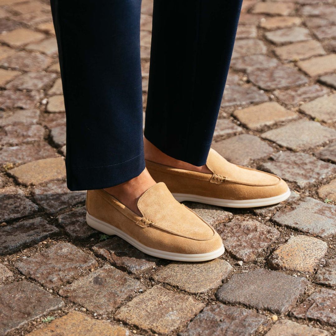 Herren Slip-On Mokassins ⎜ Bequeme Freizeitschuhe aus Wildleder für den Sommer