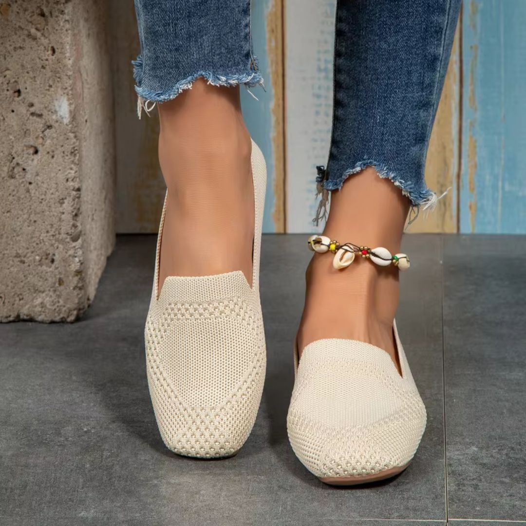 Loafers für Damen ⎜ Bequeme Flats aus atmungsaktivem Stoff mit modernem Design und flacher Sohle