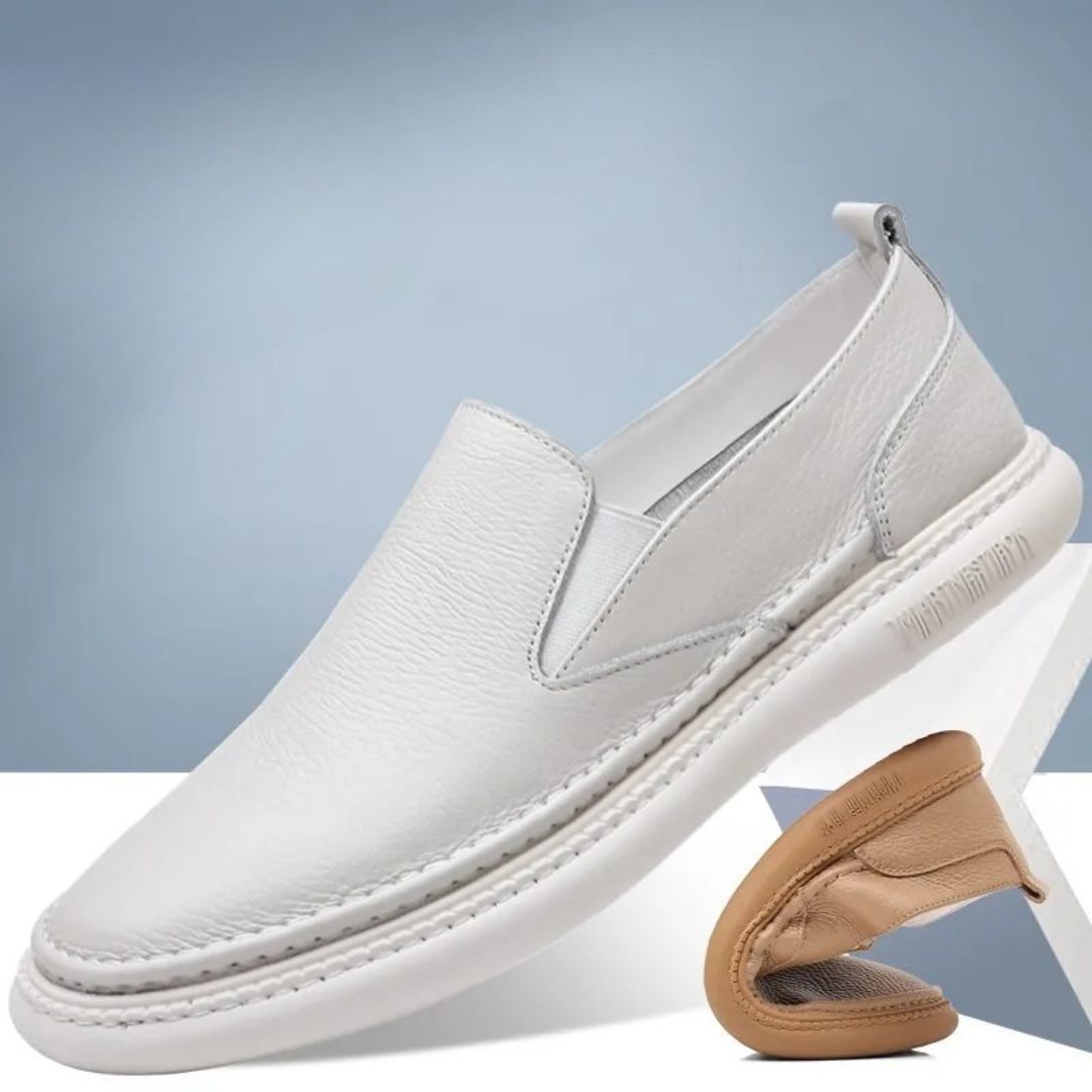 Herren Slip-On Schuhe ⎜ Bequeme Leder-Schuhe im modernen Design für den Alltag