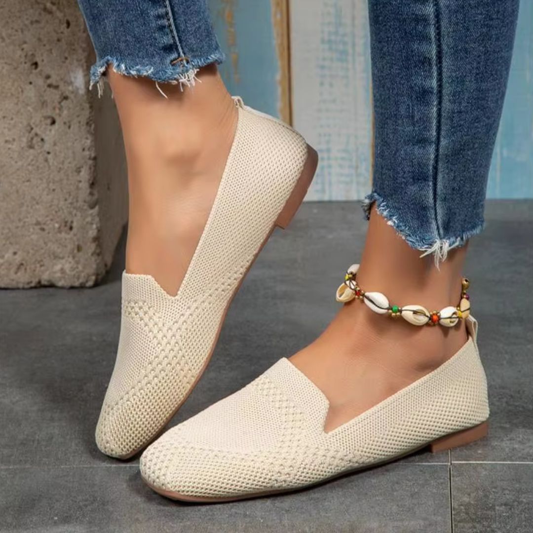 Loafers für Damen ⎜ Bequeme Flats aus atmungsaktivem Stoff mit modernem Design und flacher Sohle