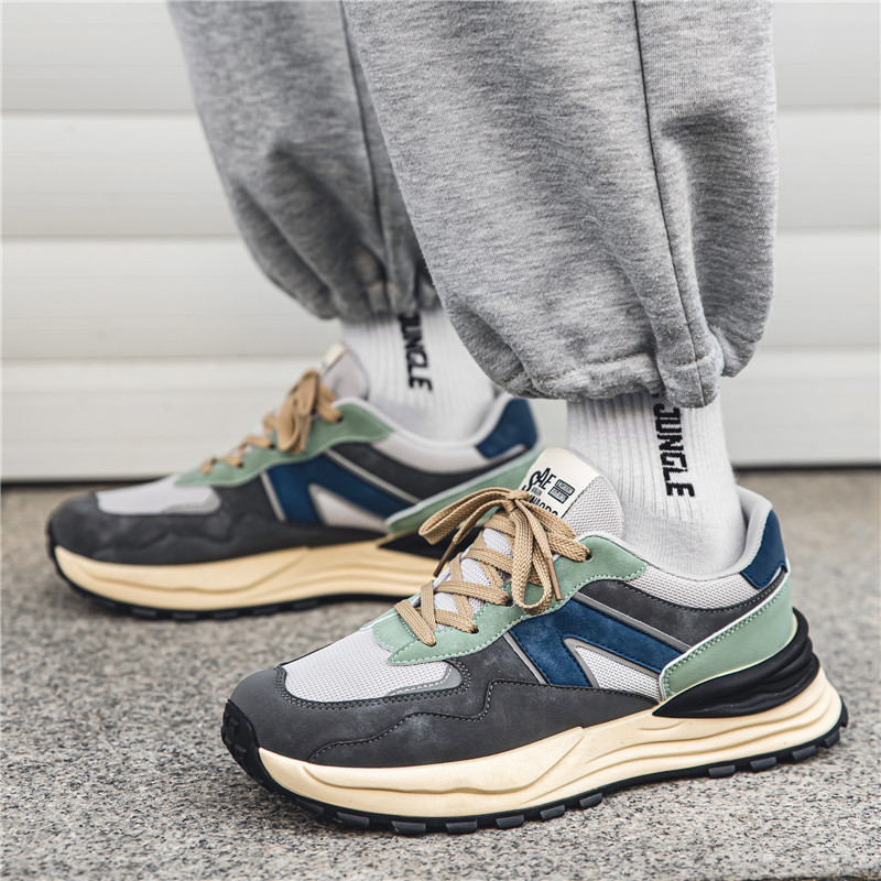 Herren Sneakers ⎜ Atmungsaktive Mesh-Schuhe mit Plattform und Erhöhter Sohle für den Herbst