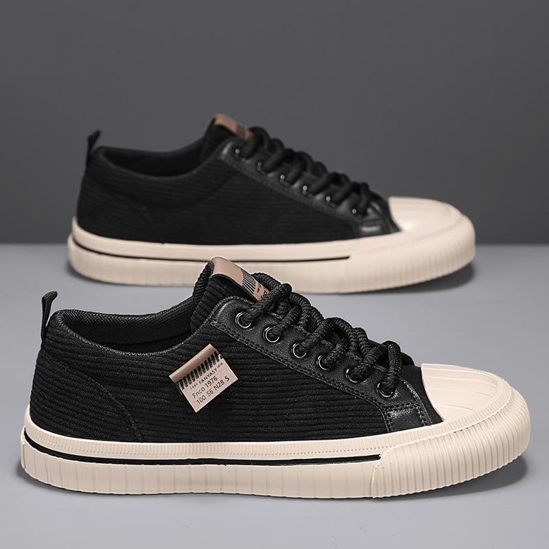 Herren Sneakers ⎜ Bequeme Low-Top Schuhe aus Cord für lässigen Freizeitlook