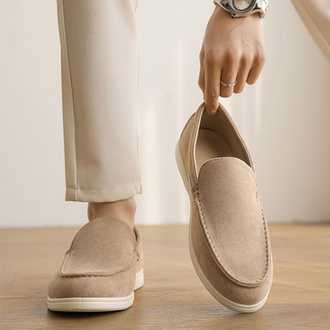 Herren Slip-On Mokassins ⎜ Leichte Wildleder-Schuhe für den Sommer und Freizeit