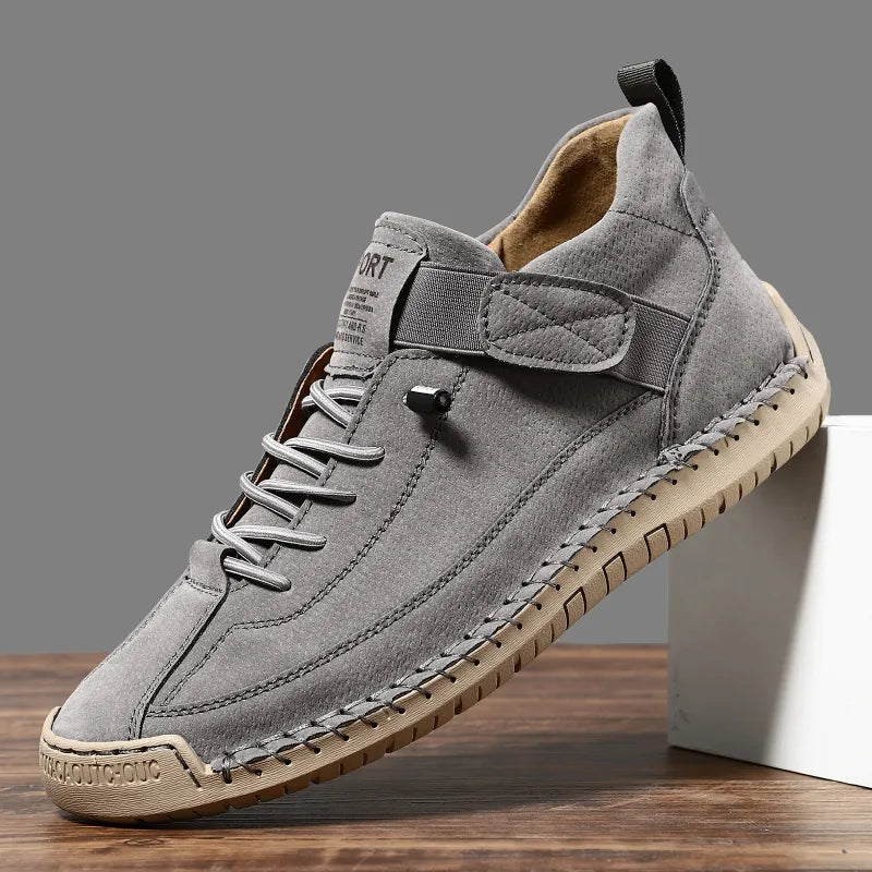 Sportliche Sneaker für Damen ⎜ Bequeme High-Top Schuhe mit Velcro-Verschluss und genähtem Design