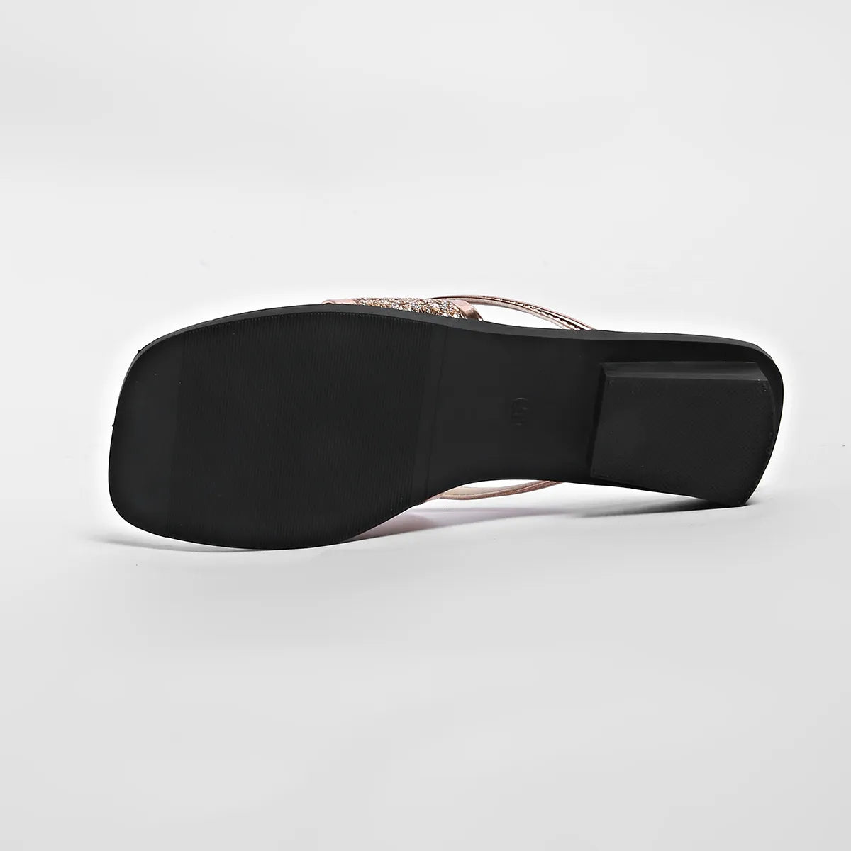 Damen Sandalen mit Glitzer-Details ⎜ Modische Flip-Flops mit Kreuzriemen und komfortablem Blockabsatz