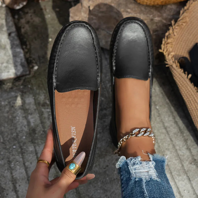 Plattform-Loafer für Damen ⎜ Bequeme Slip-On Schuhe mit Erhöhter Sohle für Komfort und Stil
