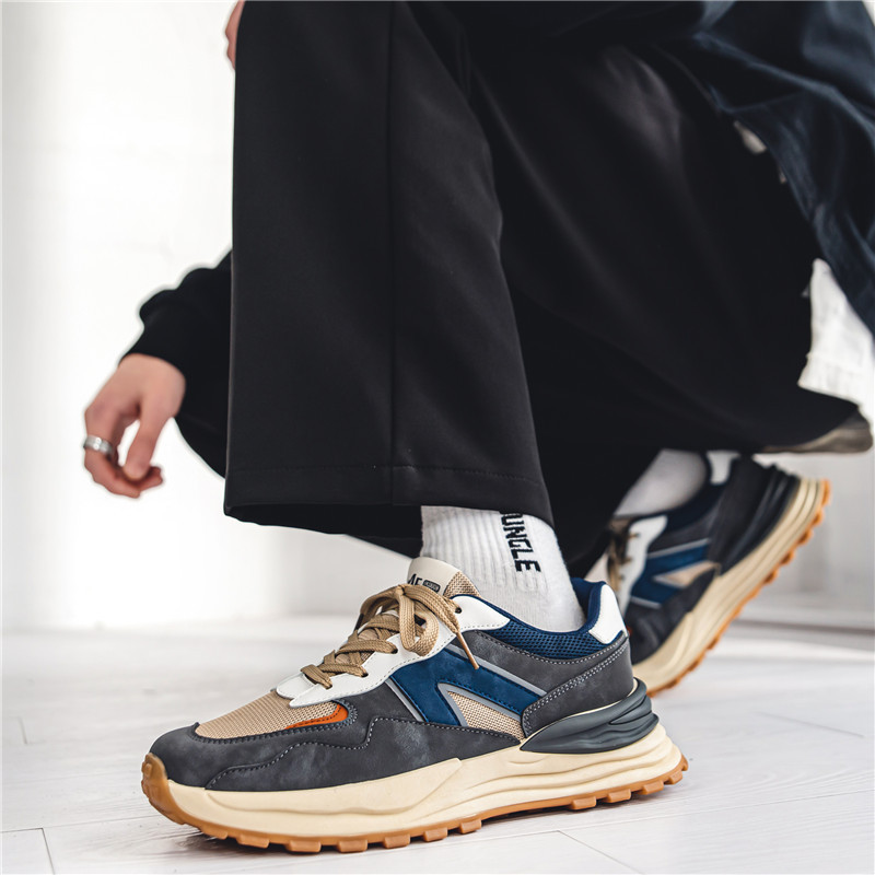 Herren Sneakers ⎜ Atmungsaktive Mesh-Schuhe mit Plattform und Erhöhter Sohle für den Herbst