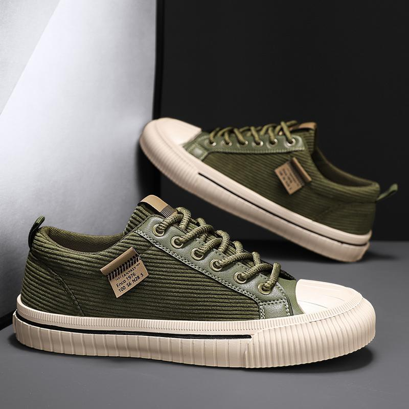Herren Sneakers ⎜ Bequeme Low-Top Schuhe aus Cord für lässigen Freizeitlook
