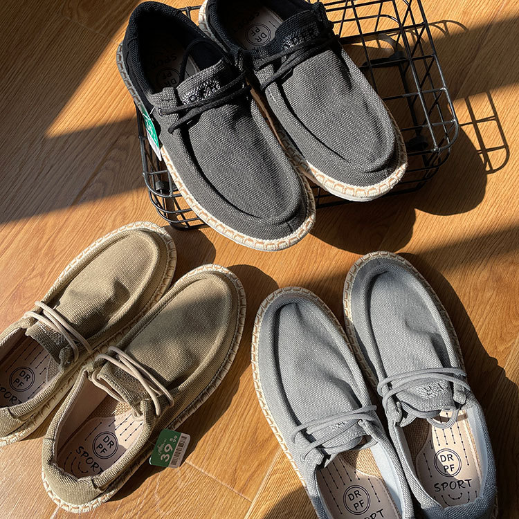 Herren Slip-On Schuhe ⎜ Bequeme Leinenschuhe im Sommerstil für Freizeit und Alltag