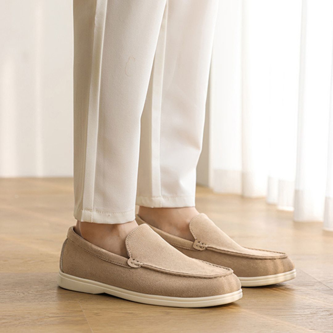 Herren Slip-On Mokassins ⎜ Leichte Wildleder-Schuhe für den Sommer und Freizeit