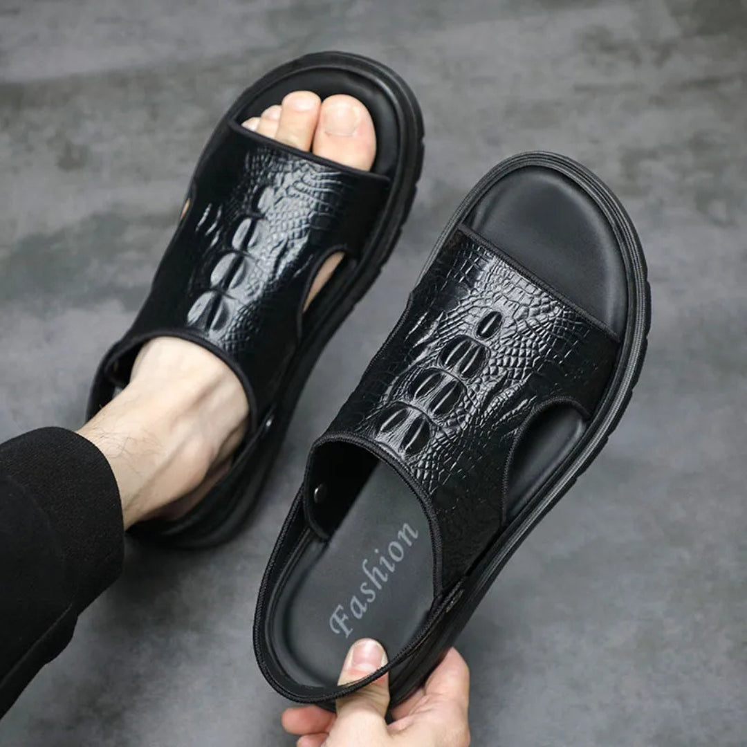Ledersandalen für Herren ⎜ Modische Strandschuhe Im Europäischen Stil für Den Outdoor-Einsatz