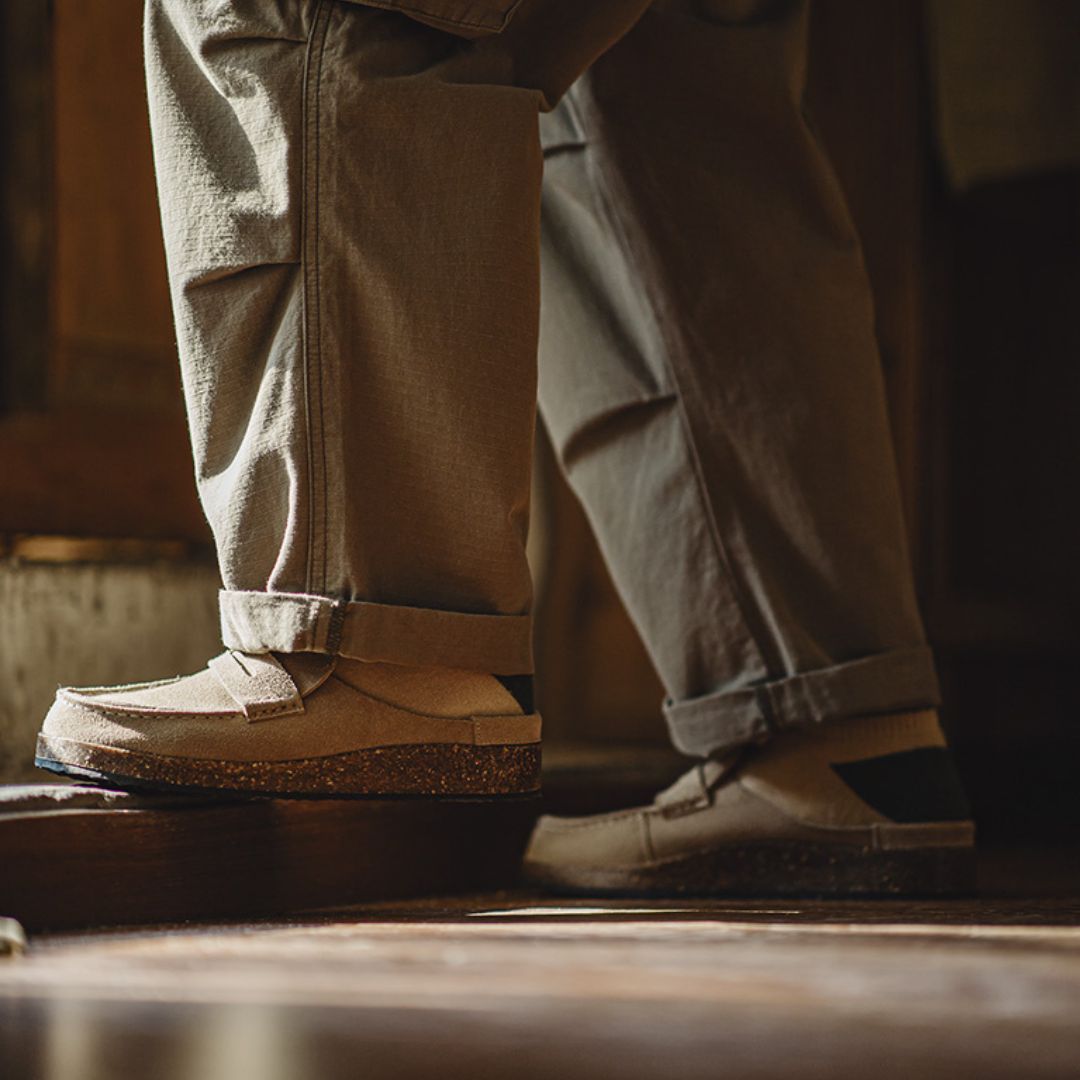 Herren Hausschuhe für den Alltag ⎜ Bequeme Slipper mit Dickem Korksohlen-Design und Modernem Look