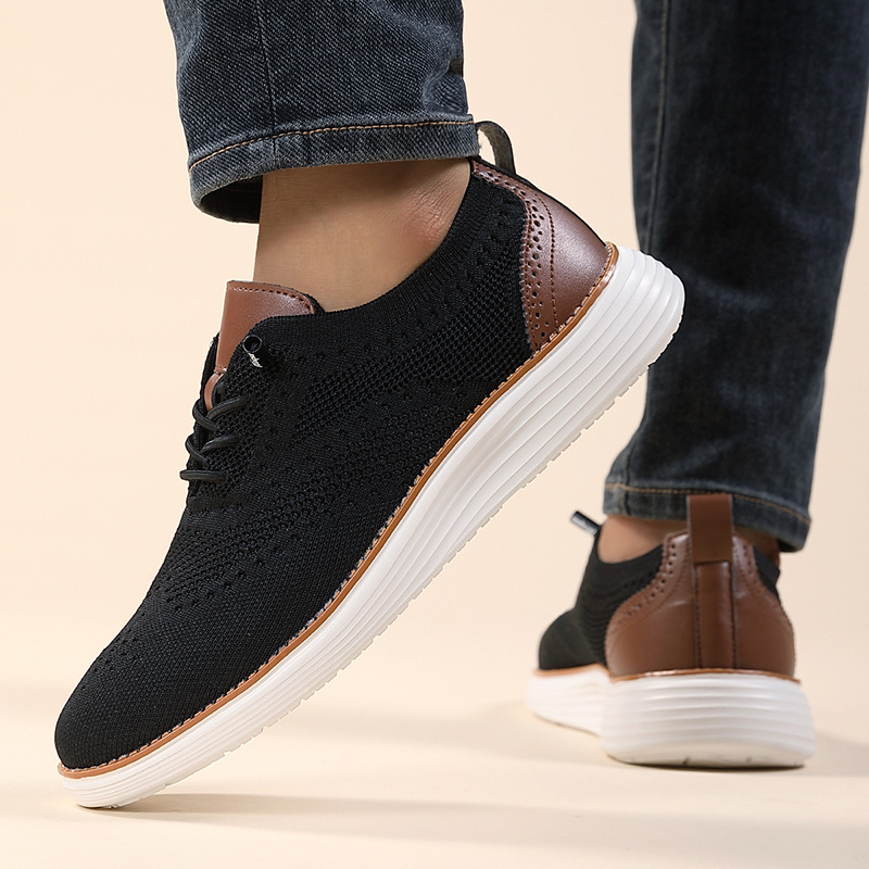 Herren Sneakers ⎜ Atmungsaktive Flyknit-Schuhe für den Alltag mit Bequemem Tragekomfort