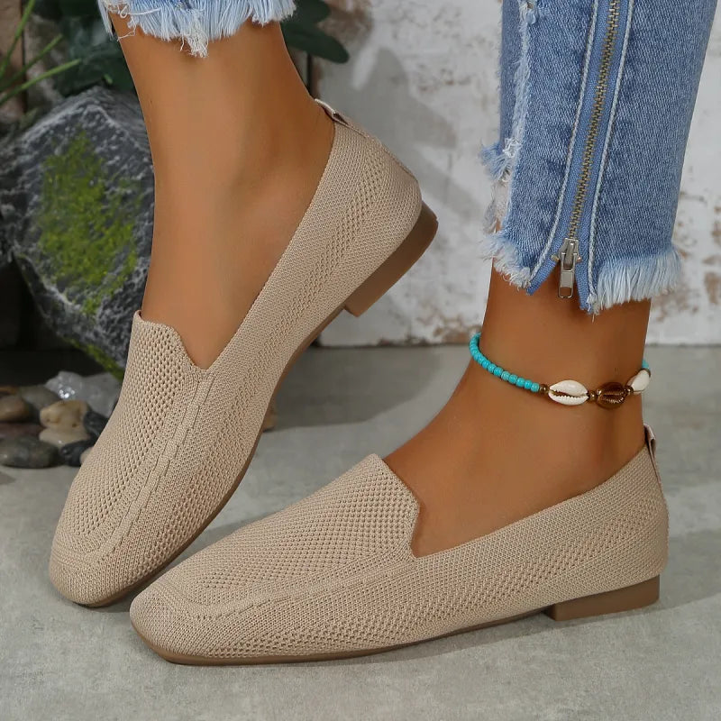 Loafers für Damen ⎜ Bequeme Flats aus atmungsaktivem Stoff mit modernem Design und flacher Sohle