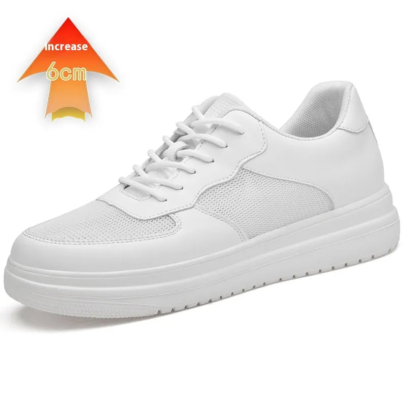 Herren Skateboard Sneaker ⎜ Atmungsaktive Schuhe mit Verstecktem Höhen-Boost und Soft-Bottom-Sohle