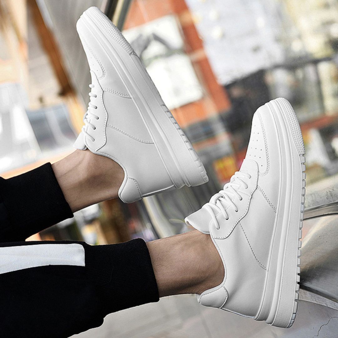 Herren Skateboard Sneaker ⎜ Atmungsaktive Schuhe mit Verstecktem Höhen-Boost und Soft-Bottom-Sohle