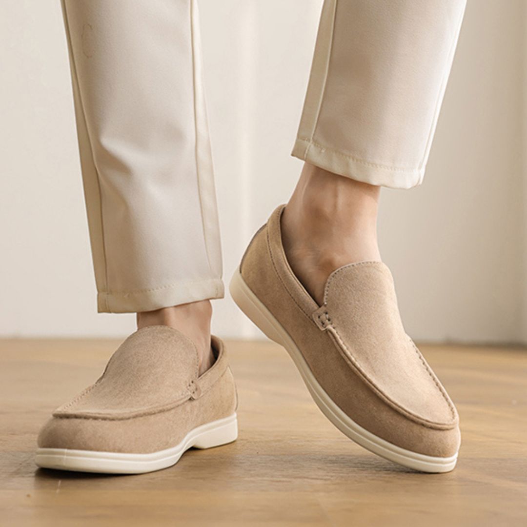 Herren Slip-On Mokassins ⎜ Leichte Wildleder-Schuhe für den Sommer und Freizeit