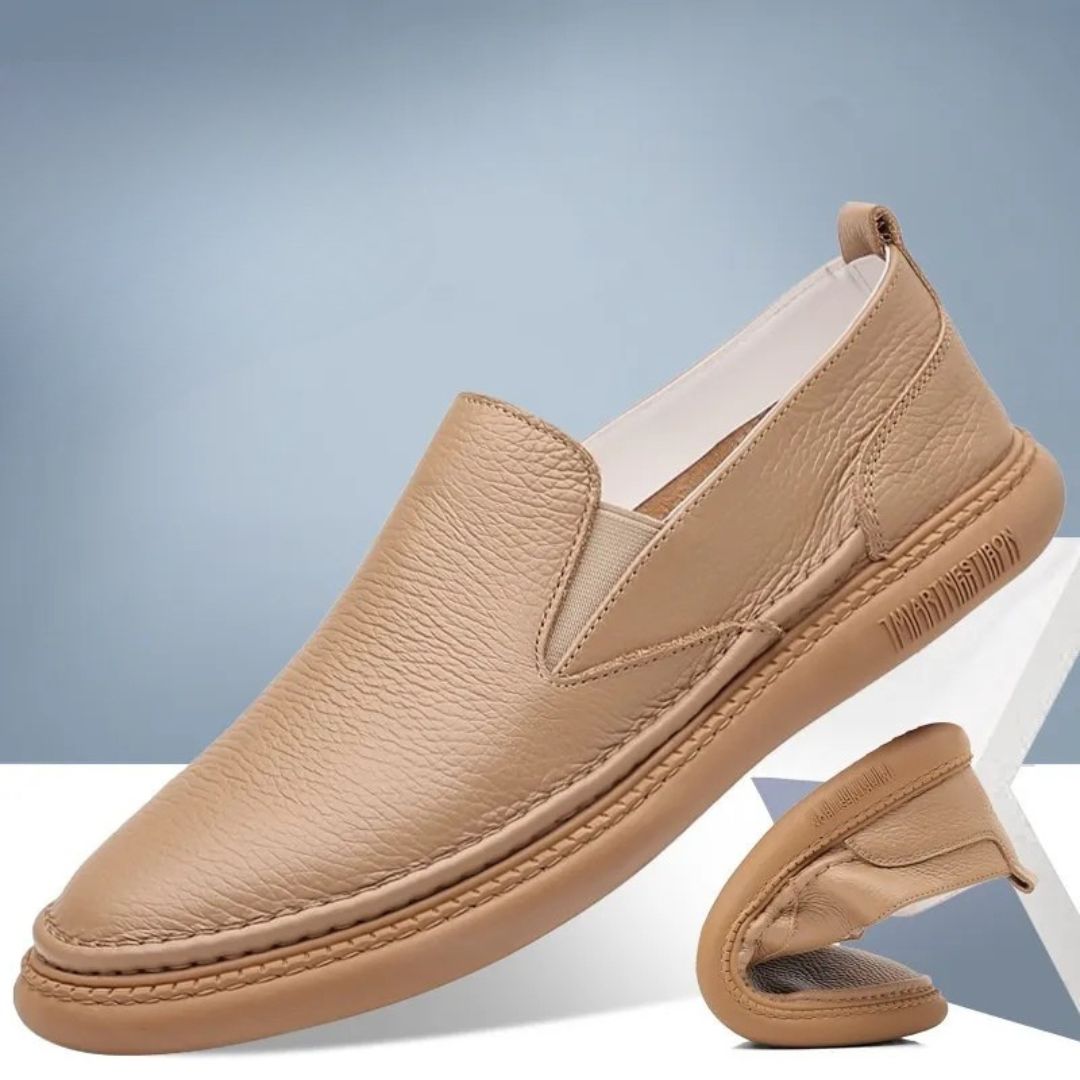 Herren Slip-On Schuhe ⎜ Bequeme Leder-Schuhe im modernen Design für den Alltag