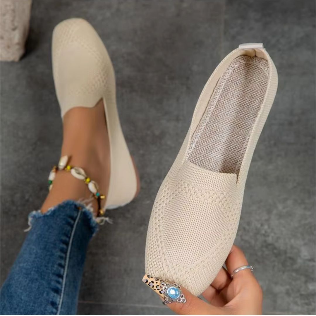 Loafers für Damen ⎜ Bequeme Flats aus atmungsaktivem Stoff mit modernem Design und flacher Sohle