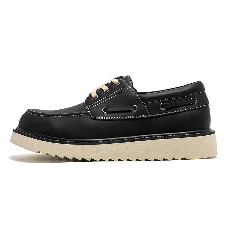 Herren Schnürschuhe ⎜ Robuste Leder-Schuhe im Retro-Stil für Freizeit und Alltag