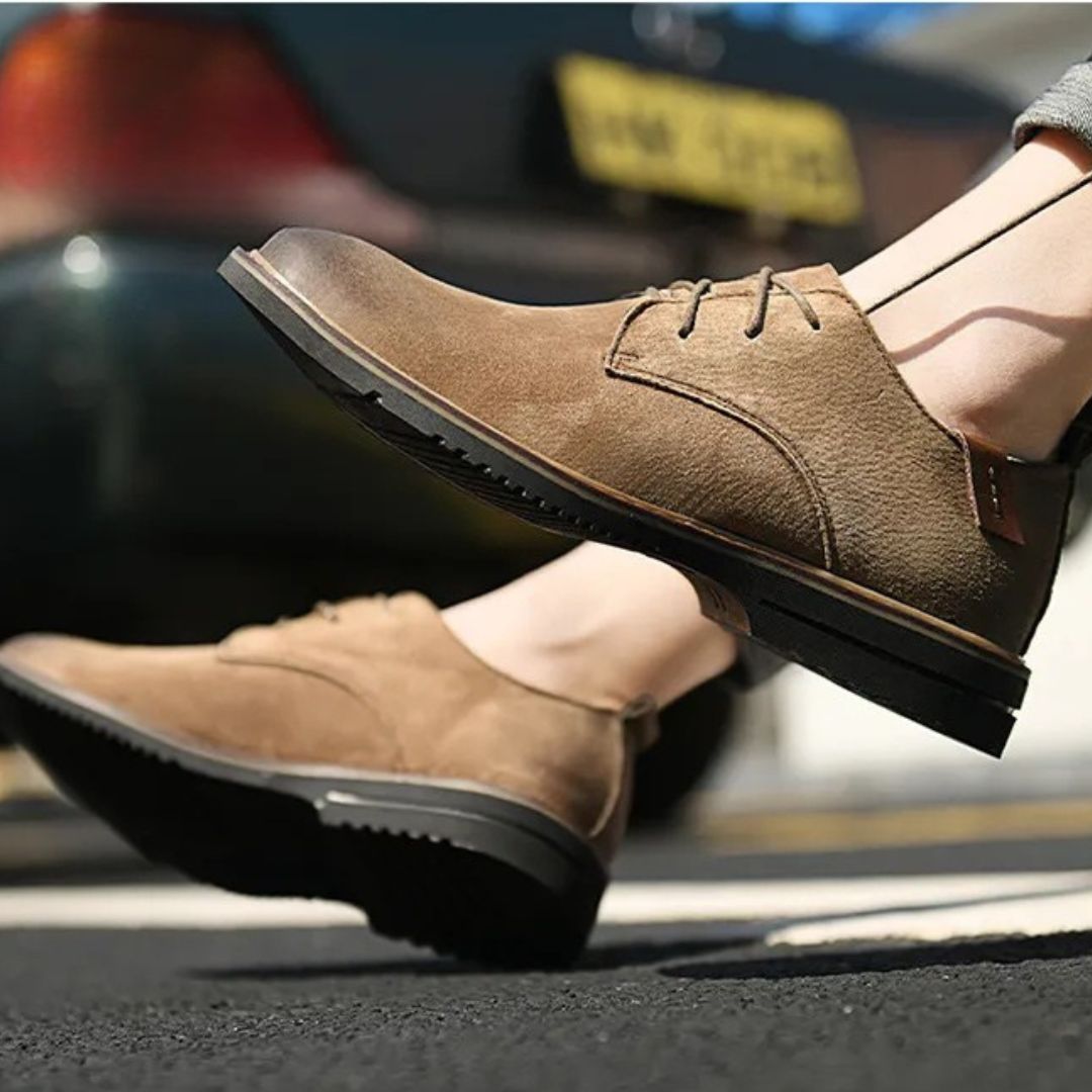 Herren Schnürschuhe ⎜ Bequeme Leder-Schuhe im Casual-Stil für Frühling und Alltag