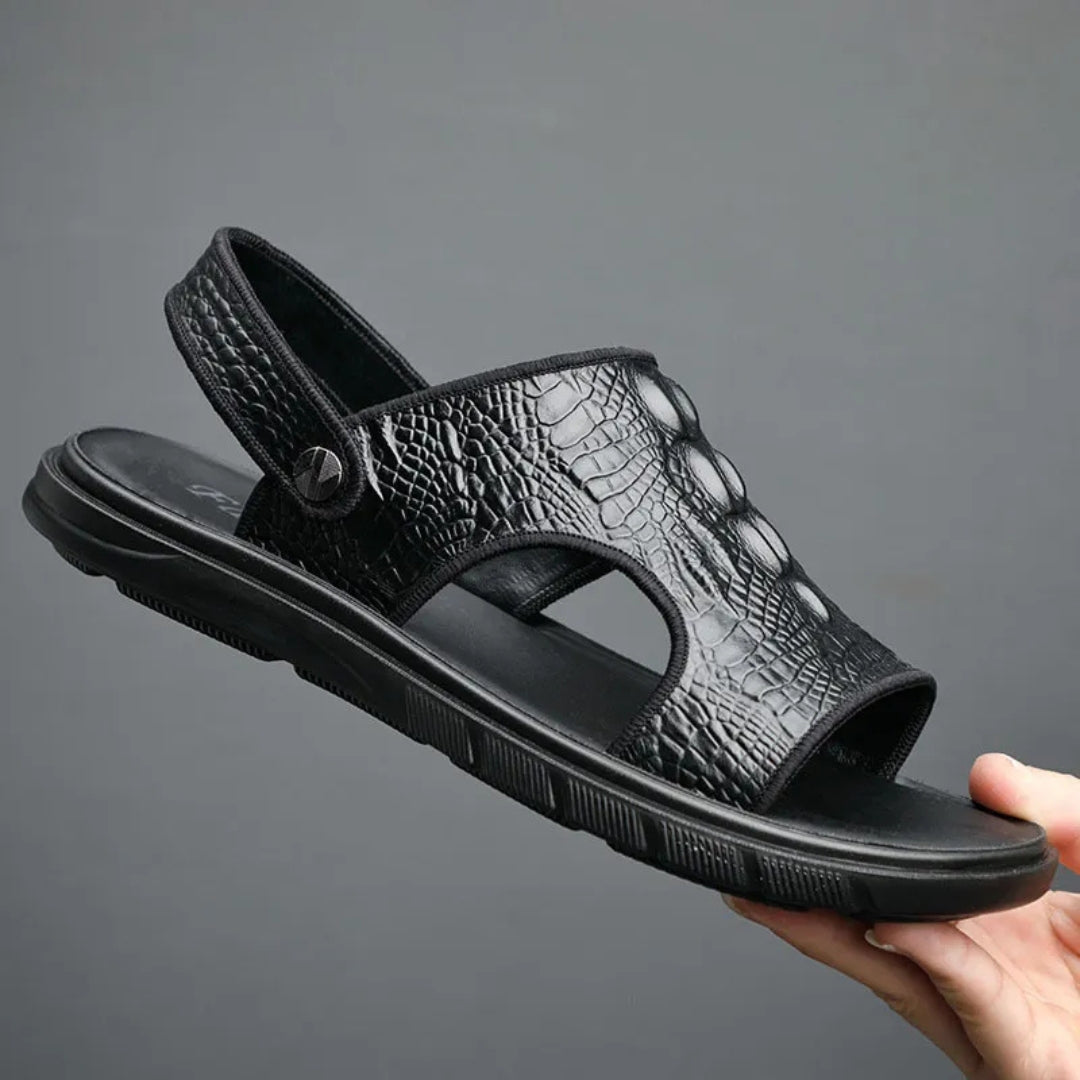 Ledersandalen für Herren ⎜ Modische Strandschuhe Im Europäischen Stil für Den Outdoor-Einsatz