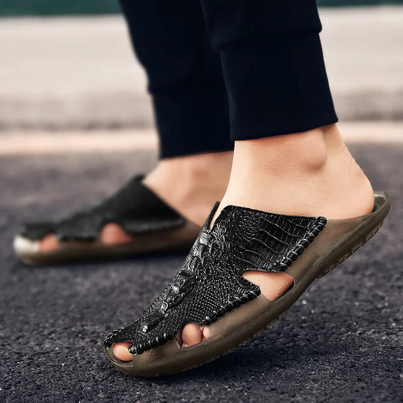 Geschlossene Zehen Slipper für Herren ⎜ Bequeme Freizeitschuhe für Outdoor-Aktivitäten