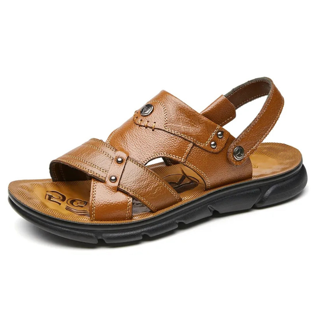 Lederslipper für Herren ⎜ Vielseitige Strandsandalen für Outdoor-Aktivitäten