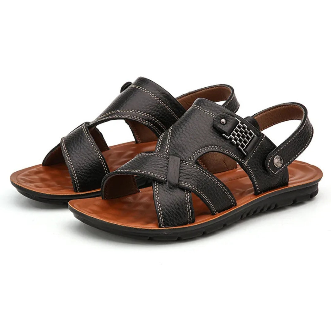 Lederschlappen für Herren ⎜ Bequeme Rutschfeste und Strapazierfähige Strandschuhe