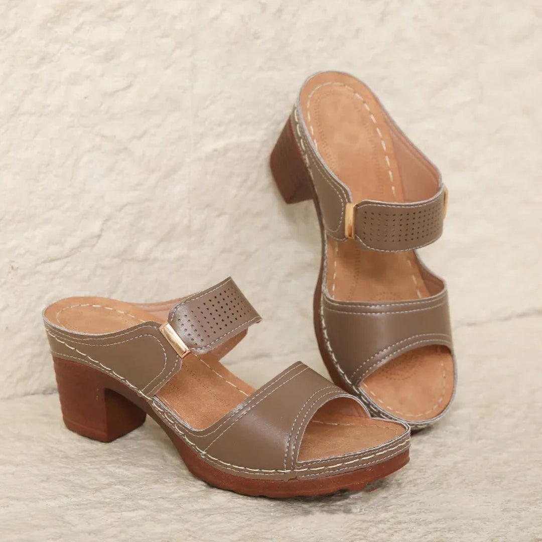 High-Heel-Sandalen für Damen ⎜ Bequeme Freizeitschuhe mit Dicker Sohle und Rutschfestem Blockabsatz für Den Sommer
