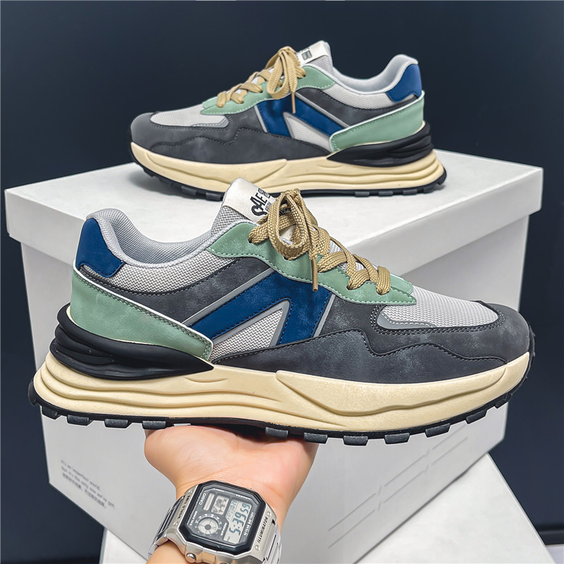 Herren Sneakers ⎜ Atmungsaktive Mesh-Schuhe mit Plattform und Erhöhter Sohle für den Herbst