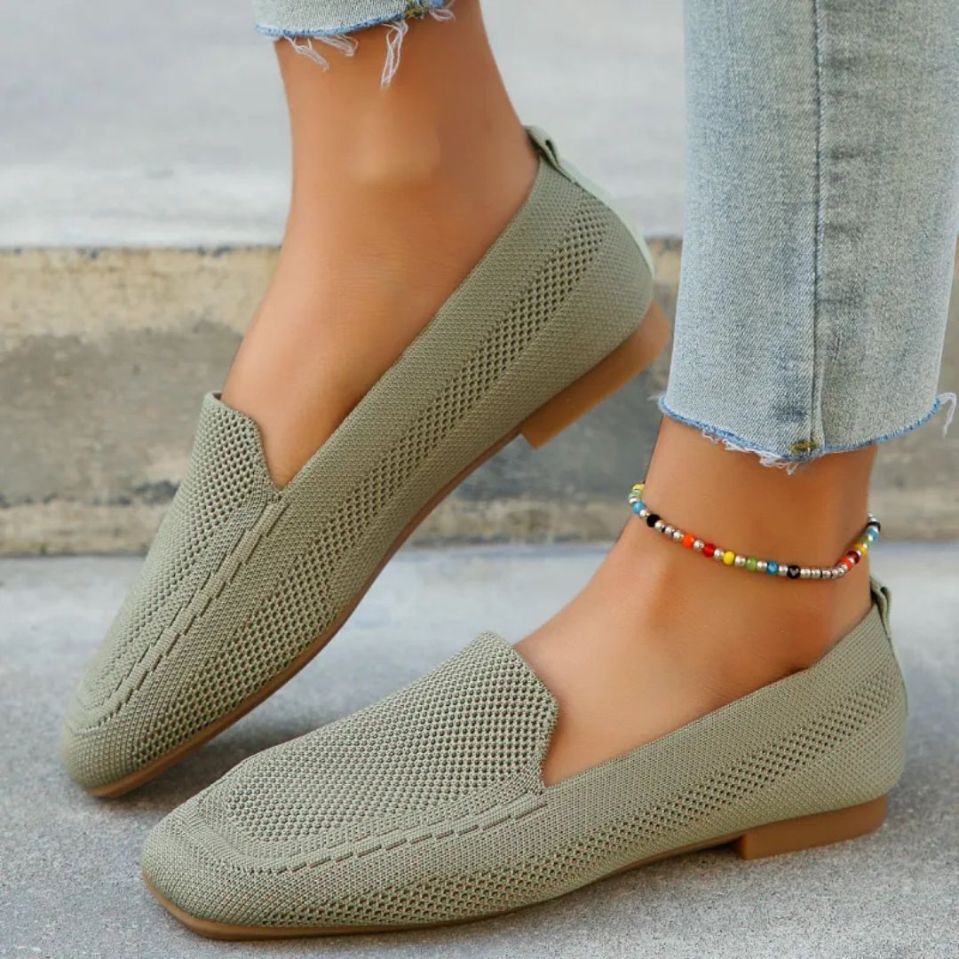 Loafers für Damen ⎜ Bequeme Flats aus atmungsaktivem Stoff mit modernem Design und flacher Sohle